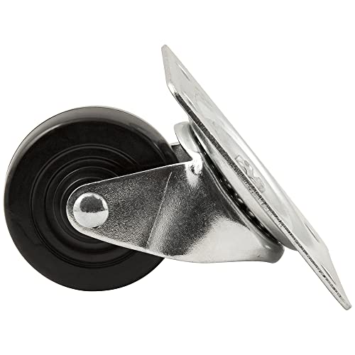 Titan 2 1/2\" Heavy-Duty Solid Rubber Swivel Plate Caster Wheel, 175-lb. Capacity, Black