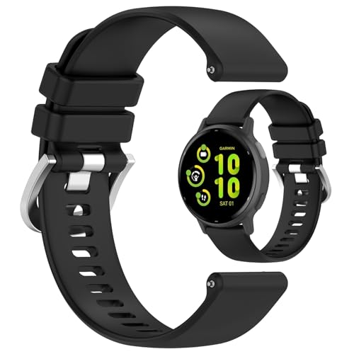 Bracelet Garmin Approach S50 silicone noir 20 mm anti-irritation pour peau sensible