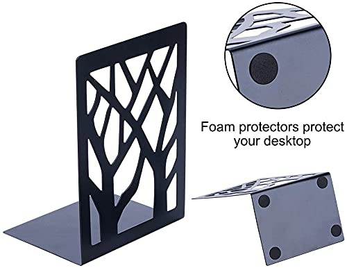 Book Ends Universal Premium Bookends For Shelves, Non-Skidbookend, Heavy Duty Metal Book End, Bookend Supports, Book Stoppers 1 Pairs, Black #TOP2