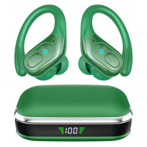 Wireless Earbuds Bluetooth 5.4 Headphones, Noise Canceling Ear Buds with 75hr Playtime, LED Power Display, IPX7 Waterproof Earphones Over Ear Earphones for Sports/Workouts