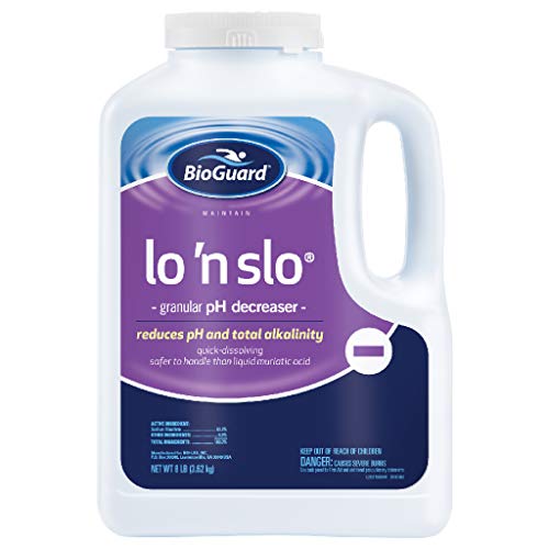 BioGuard Lo 'N Slo, 8 lb, Granular pH Decreaser, Total Alkalinity Balancer, Quick Dissolving, Secure Handling, Suitable for All Pool Types