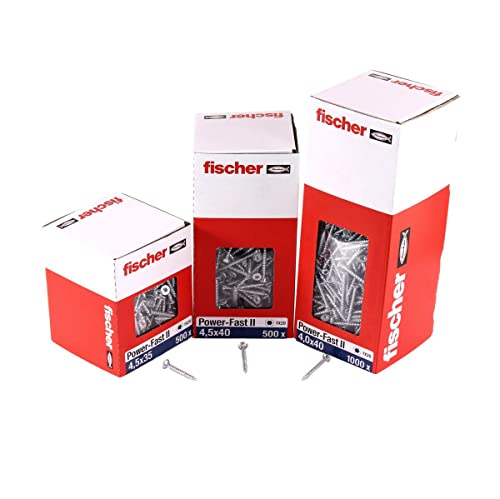 Holzschraube Power-Fast II Vollgewinde Senkkopf TX20 blau verzinkt 4,5 x 45 mm - 200 Stück - Profi-Holzschraube mit ETA-Zulassung für nahezu alle Anwendungen