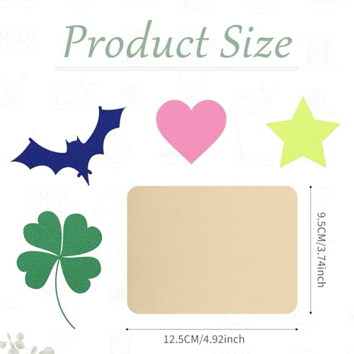 Image of 26Pcs Iron on Patches for Clothes, Multi-Colored Twill Cloth Stickers Patch, Durable Fabric Sticker for Easy Clothing Repair and Customization (9.5x12.5cm)