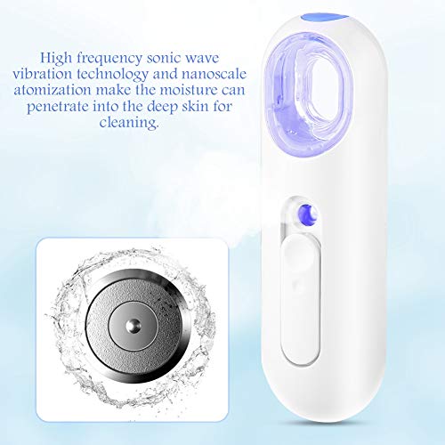 Mist Sprayer 25ML Nano Spray Water Meter - High Frequency Vibration Quiet Design Water/Oil Balance Control Eyelash Extensions Mist Atomization Facial Humectant Steamer Cool Mist Face Beauty Care