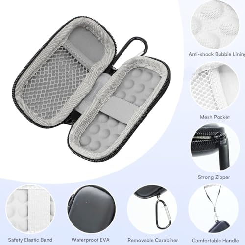 Denash Hard -Shell -Tragetasche für Kardia Mobile EKG für Kardiamobile 6L EKG, Wasserdicht Wird Pu Eva All -Rund -Schutz -Reisekoffer mit Riemen