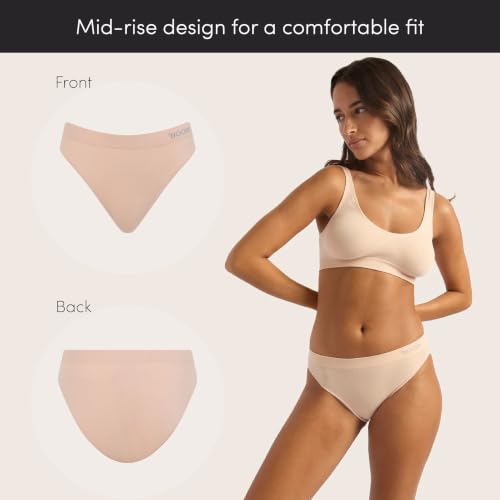 Image of Boody -Classic Bikini -Women's Underwear -Mid Rise, Moderate-Full Coverage Fit -Soft, Flat-Ribbed Waistband -Bamboo Viscose