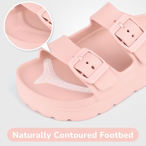 Kids Slides Sandals Adjustable Buckle Boys Girls Slides for Beach 5