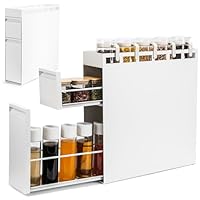 【未使用品】LORAK 引き出し式調味料ラック LR-TWL-01 Amazon｜LORAK 隠せる調味料ラック 2段 完成品 D50.5×H52.5×W14.5cm