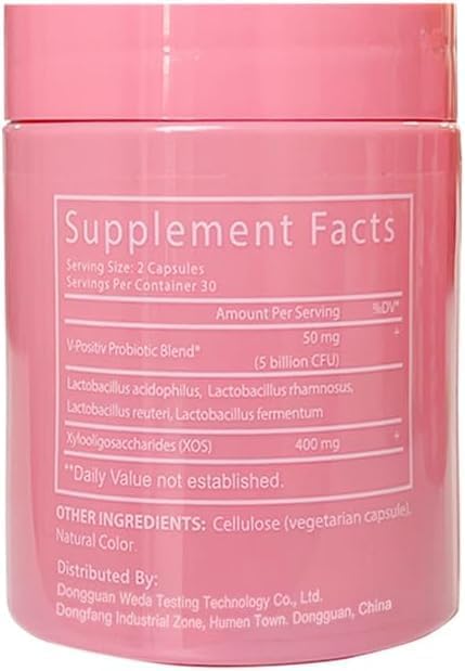 Miniatura 2 de Oussiu Health - Cápsulas probióticas vaginales con prebióticos, mezcla de Lactobacillus para equilibrio de pH, 60 unidades