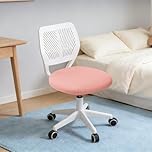 XUEGW Armless Desk Chair Swivel Office Chair with Soft Padded Cushion, Height Adjustable Task Chairs, Ergonomic Study Chairs