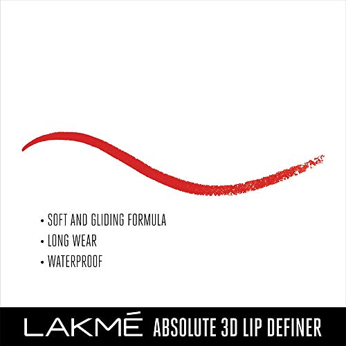 Image of LAKME Absolute 3D Lip Definer, Creme Finish - Crimson, 1.2g