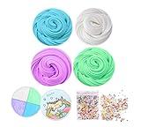 Niolio Fluffy Slime,Fluffy Floam Slime Soft Scented Sludge Stress Relief Toy for Kids and Adult 4 Colors