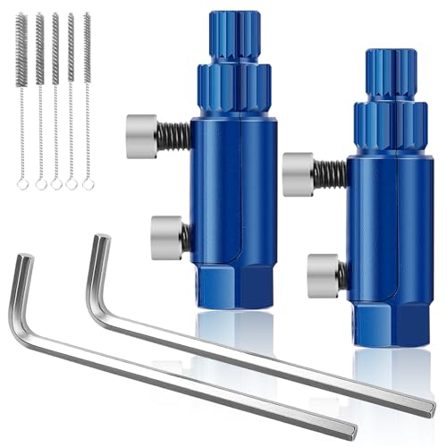 2PCS New Pipe Extractor Tool,Broken Faucet Removal Kit, Broken Valve Thread Extractor, Broken Pipe Thread Remover Set Used to remove the screw that broke inside a ID 1/2 in to 1 in tube(Blue)