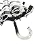 SMATI Paris - Lady’s Clear Birdcage Umbrella with contemporary black and white stripes – Transparent; Windproof; Auto open; Crystal style handle; French design