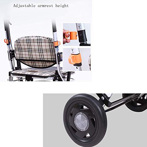 HYY-YY Zusammenklappbarer Einkaufstrolley mit 4 Rädern, höhenverstellbar, leicht, zum Herausziehen von Gegenständen – Bild 8