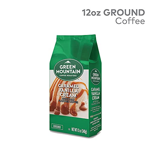 Green Mountain Coffee Roasters Caramel Vanilla Cream, Ground Coffee, Flavored Light Roast, Bagged 12 oz