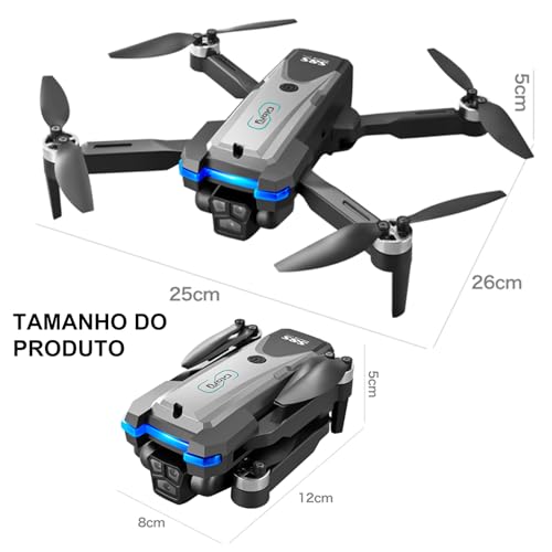 LS-S8S Drone Com Camera 1080p HD três câmeras com fluxo óptico 4K FPV WiFi Mini Remoto Drone Quadric