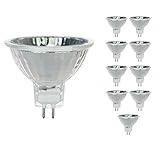 Pack Of 10 50MR16//FL 50Watt, 12 Volt, MR16, 12V, EXN 50W GU5.3 Bi-Pin Base, Halogen Flood Light Bulb