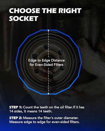 image for Orion Motor Tech Oil Filter Wrench Set, 10pc Oil Filter Socket Set, 3/