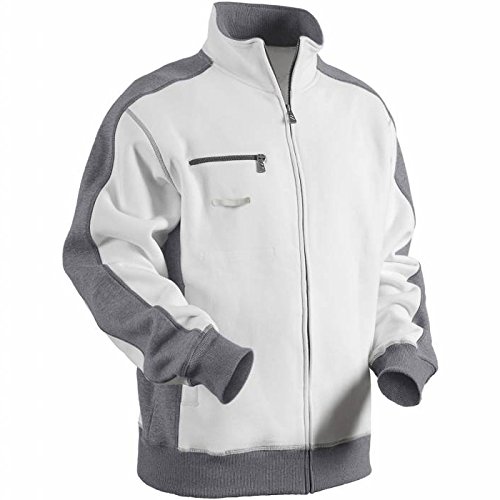 Blaklader Painters - Sudadera con cremallera, color blanco y gris