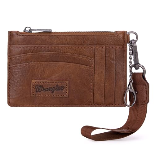 Image of Montana West X Wrangler Credit Card Wallet RFID Card Holder for Women Card Case Wallet Slim Card Wallet with Keychain Wristlet Strap
