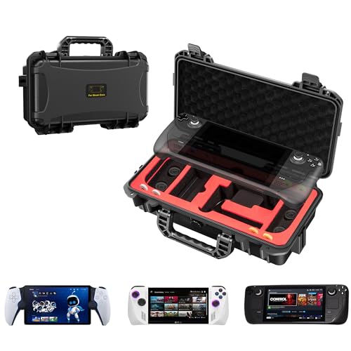 DEVASO Funda de Transporte Impermeable para Steam Deck, Black, 14 * 7.6 * 4inch, Estuche de...