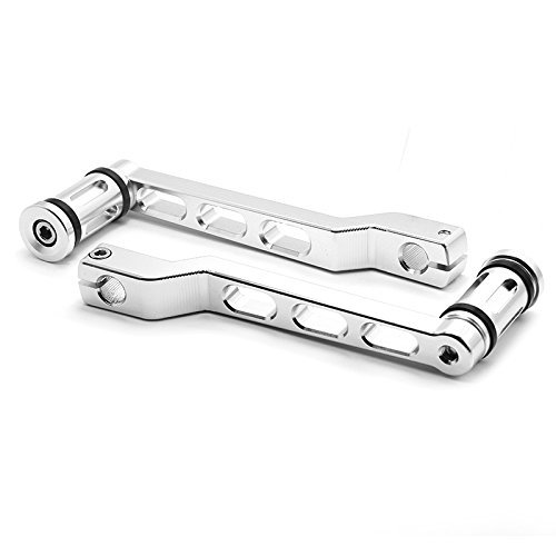 Heel Toe Shifter Pedal Levers Motorcycle for Harley Touring Softail Road Glide Trike FLHT(Silver)