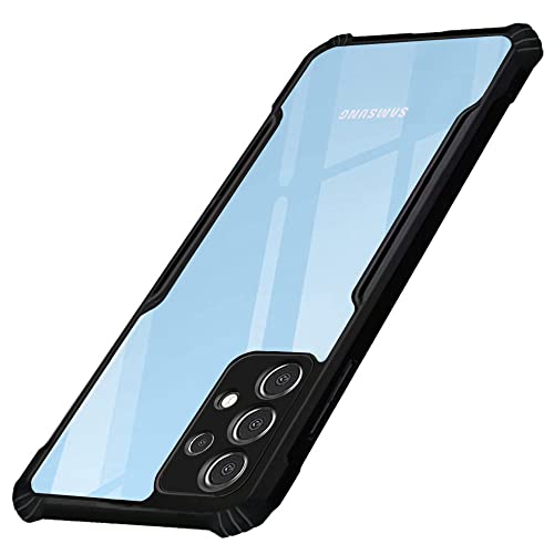 Image of TheGiftKart Shockproof Crystal Clear Back Cover Case for Samsung Galaxy A53 5G | 360 Degree Protection | Protective Design | Transparent Back Case Cover (PC & TPU, Black Bumper)