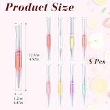 Soodyoow Cuticle Oil Pen 8PCS, Natural Nail Repair Oil, Natural Ingredients Nail Care Set, for Dry & Cracked Nails, 8 Mix Flavors with Nail File for Home & Salon Use - Image 2