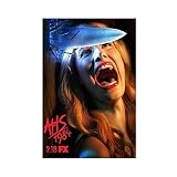 Poster sur toile American Horror Stories pour décoration de chambre à coucher, de sport, de bureau, de chambre, de bureau, de chambre, de cadeau, 60 × 90 cm sans cadre