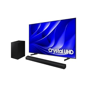 Samsung Combo Smart Big TV 75" Crystal UHD 4K 75DU8000 2024 + Soundbar HW-B550/ZD
