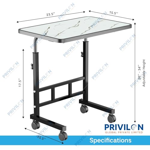 Image of Multi-Purpose Laptop Table, Study Table| Heavy Duty Bed Table| Adjustable for Height, Portable for Office, Work Form Home | DIY Table, Easy to Asembl