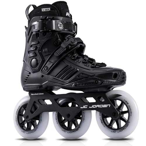 JC JORDEN Inline Skates for Women Men, 3 Wheels 110mm Roller Skates Bl