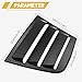 TENGBASE for Dodge Charger 2011-2023 2024 Side Window Shades Cover Blinds, Dodge Charger Window Louver ABS Black (2Pack)