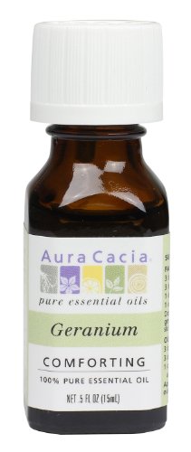 Aura Cacia Essential Oil, Comforting Geranium, 0.5 fluid ounce (Pack of 2)