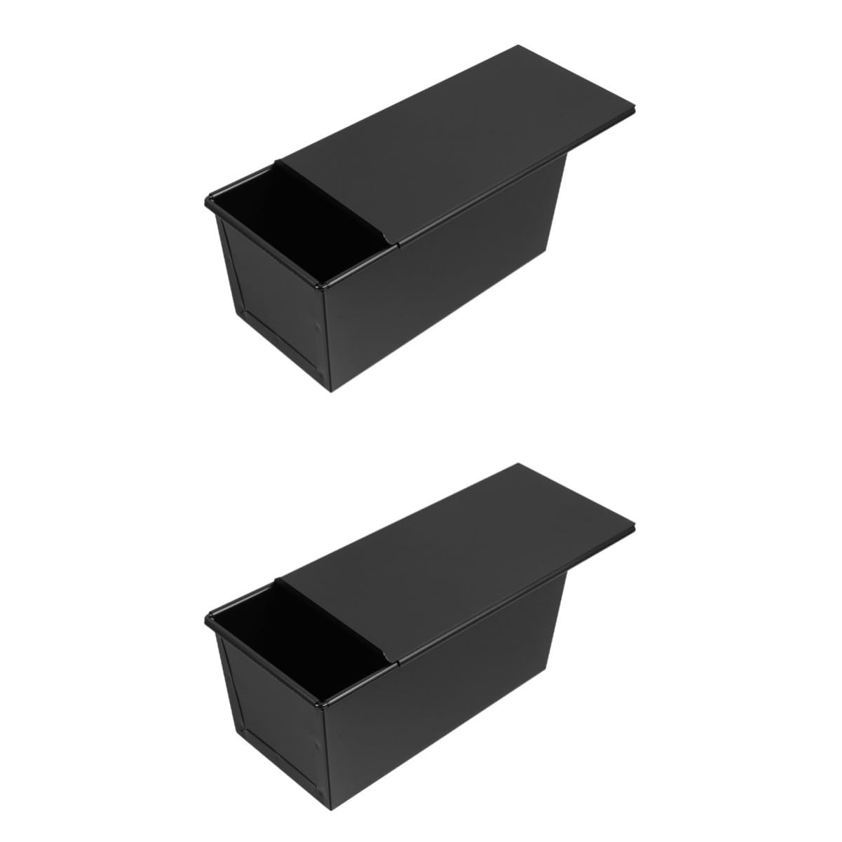 Cabilock 2 Piezas Molde para Pan de Tostadas con Tapa Deslizante Molde Reutilizable para Hornear Pan Utensilio de Cocina Práctico para Panes y Pasteles