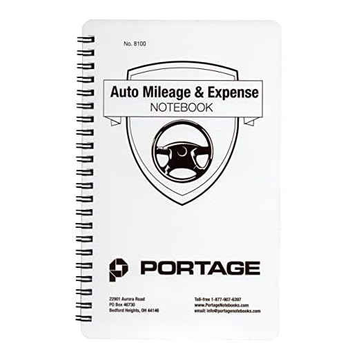 Auto Mileage & Expense Notebook – Vehicle Mileage Log, Miles Log Book to Track Over 400 Rides or Sessions, Track Odometer for Business Driving or Rideshare Apps – 5 x 8 Inches, 60 Pages (Pack of 1)