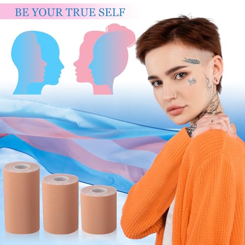 Image of Geiserailie 3 Rolls Back Fat Tummy Lift Tape Assorted Size Thigh Lift Patch Trans Tape for Chest Binding Waterproof Body Patch for Flat Stomach Belly Leg Arm Backless Dresses