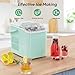 DUMOS Ice Makers Countertop with Handle Ice Machine, Fast in 6 Mins, 26lbs in 24 Hours, Quiet Self-Cleaning, Compact Size Portable for Home, Kitchen, RV, Camping,Modern Green