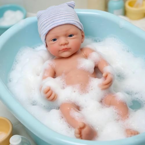 Mire & Mire Reborn Baby Dolls 12" Girl Micro Preemie Full Body Silicone Baby Doll Realistic-Newborn that Look Open Eyes Baby Dolls