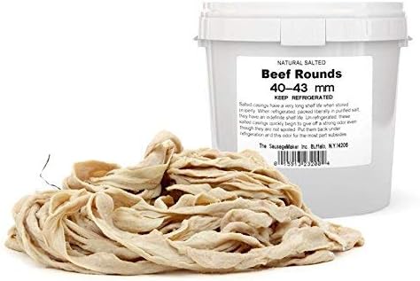 The Sausage Maker - Natural Beef Rounds 40-43mm Suasage Casings for Sausage Making (1 5/8"-1 3/4")