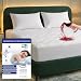 HOME STILL Double Mattress Protector, 140x200x30 cm, 100% Waterproof Quilted Microfiber Fitted Cover, Breathable Top, Waterproof Bottom, Antibacterial, Machine Washable