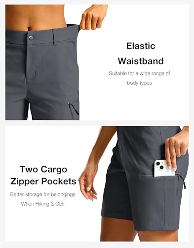 G Gradual Women's 7" Hiking Cargo Shorts Quick Dry Lightweight Golf Outdoor Work Summer Travel Shorts with Pockets3