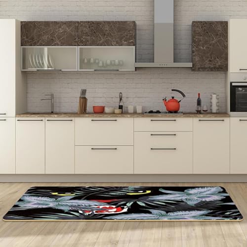 Alfombras de cocina VAPOKF para pasillo y cuarto de lavado diseño pantera exótica 3
