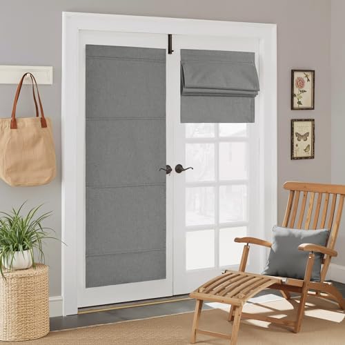 NICETOWN Linen 100% Blackout Roman Shade