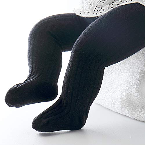 Image of Baby Toddler Girls Tights Seamless Cable Knit Cotton Leggings Pants Stockings for Infant Baby Girl