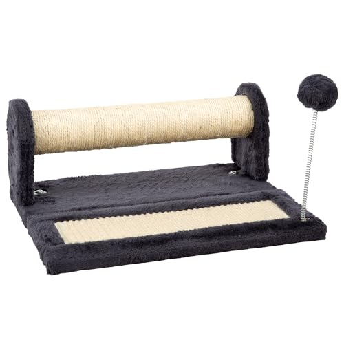 Etna Products Kitty Scratch n' Play Center. Scratchers for Indoor Cat. Attached Ball for Exercising and Activity.