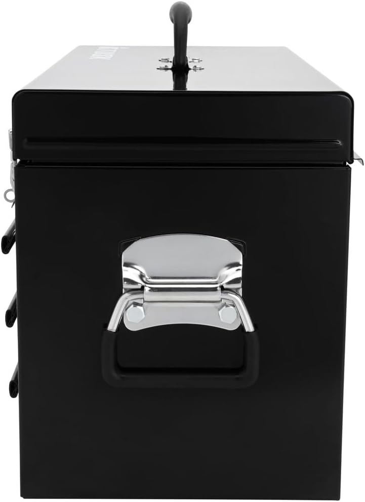Tusk 3 Drawer Shop Tool Box with Resettable Combo Lock – Portable Metal Storage Box for Tools and Shop Organization
