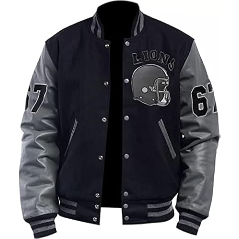 Blouson bomber MAXDUD noir et gris Cover