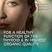 Organic Thyroid Support Supplement with Iodine from Sea Kelp Organic and Selenium from Mustard Seed Extract - 120 Capsules - Natural Thyroid Supplement for Men & Women - Vegan and Gluten Free